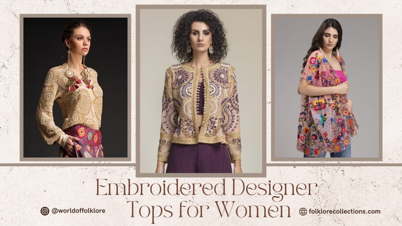 Shop the latest embroidered designer tops for women