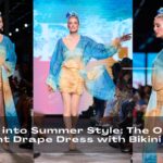 Dive into Summer Style: The Ocean Print Drape Dress with Bikini Top